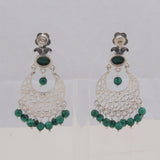 Beautiful Malachite Jewelry Set Pendant & Earring 925 Sterling Silver