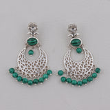 Beautiful Malachite Jewelry Set Pendant & Earring 925 Sterling Silver