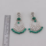 Beautiful Malachite Jewelry Set Pendant & Earring 925 Sterling Silver