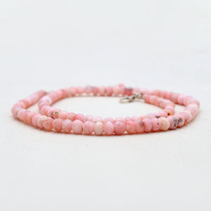 Pink Opal Gemstone Beads Necklaces