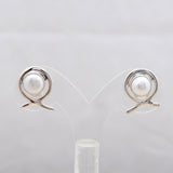 Rainbow Moonstone Silver Earrings