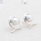 Rainbow Moonstone Silver Earrings