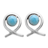 Rainbow Moonstone Silver Earrings