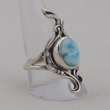 925 Sterling Silver Pendant Set Made with Larimar Gemstone