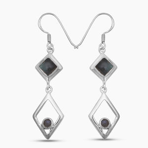 Labradorite Silver Earrings