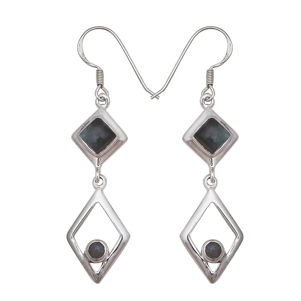 Labradorite Silver Earrings