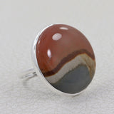 Ocean Jasper Statement Silver Ring