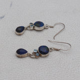 925 Sterling Silver Azurite Malachite Earring