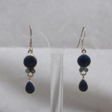 925 Sterling Silver Azurite Malachite Earring