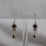 925 Sterling Silver Azurite Malachite Earring