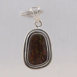 Natural Ammolite Sterling Silver Jewelry Set