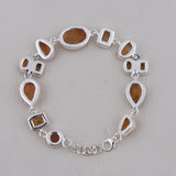 Citrine Bracelet 925 Solid Silver Bracelet