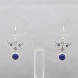 Rainbow Moonstone Silver Earrings