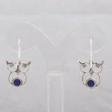 Rainbow Moonstone Silver Earrings