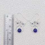 Rainbow Moonstone Silver Earrings