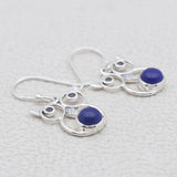 Rainbow Moonstone Silver Earrings