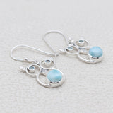 Rainbow Moonstone Silver Earrings