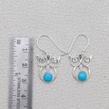 Rainbow Moonstone Silver Earrings