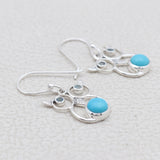 Rainbow Moonstone Silver Earrings