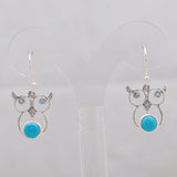 Rainbow Moonstone Silver Earrings