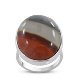 Natural Ocean Jasper Silver Ring