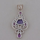 925 Sterling Silver Pendant Set Made with Morado Opal Gemstone