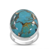 Natural Ocean Jasper Silver Ring