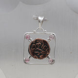 Tourmaline & Coin Silver Pendant