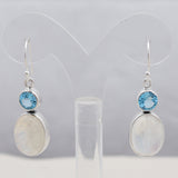 Larimar & Blue Topaz Silver Earrings