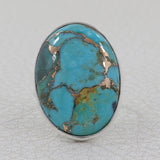 Natural Ocean Jasper Silver Ring