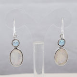 Larimar & Blue Topaz Silver Earrings