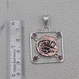 Tourmaline & Coin Silver Pendant