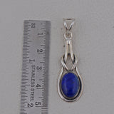 925 Sterling Silver Pendant Set Made with Lapis Lazuli Gemstone