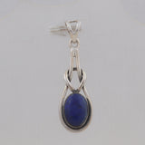 925 Sterling Silver Pendant Set Made with Lapis Lazuli Gemstone