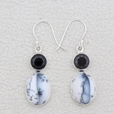 Larimar & Blue Topaz Silver Earrings