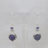 Raw Tanzanite Silver Earring