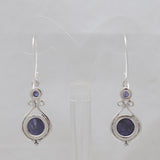 Raw Tanzanite Silver Earring