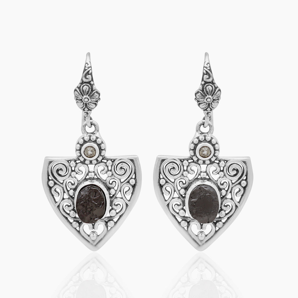 Shungite 925 Silver Earrings