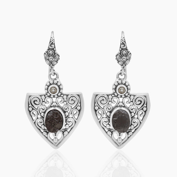 Shungite 925 Silver Earrings