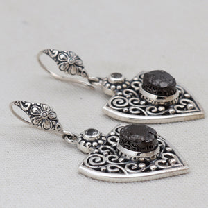 Shungite 925 Silver Earrings