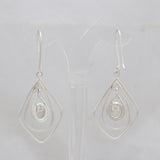 Rainbow Moonstone Silver Earring