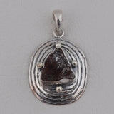 925 Sterling Silver Pendant Set Made with  Campo Del Cielo  Gemstone