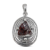 925 Sterling Silver Pendant Set Made with  Campo Del Cielo  Gemstone