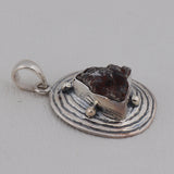 925 Sterling Silver Pendant Set Made with  Campo Del Cielo  Gemstone