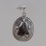 925 Sterling Silver Pendant Set Made with  Campo Del Cielo  Gemstone