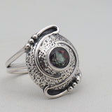 Natural Mystic Quartz Silver Ring