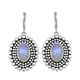 Rainbow Moonstone Silver Earring