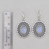 Rainbow Moonstone Silver Earring