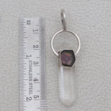 Natural Crystal & Watermelon Tourmaline Pendant