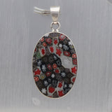 925 Silver Millefiori Glass Pendant